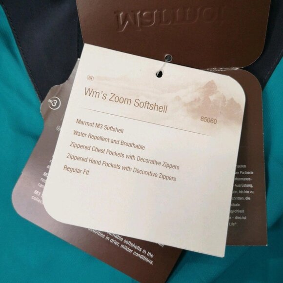 Marmot Women's Zoom Softshell M3 Jacket Size XS Dark Gray Full Zip NEW with Tags - Picture 8 of 8